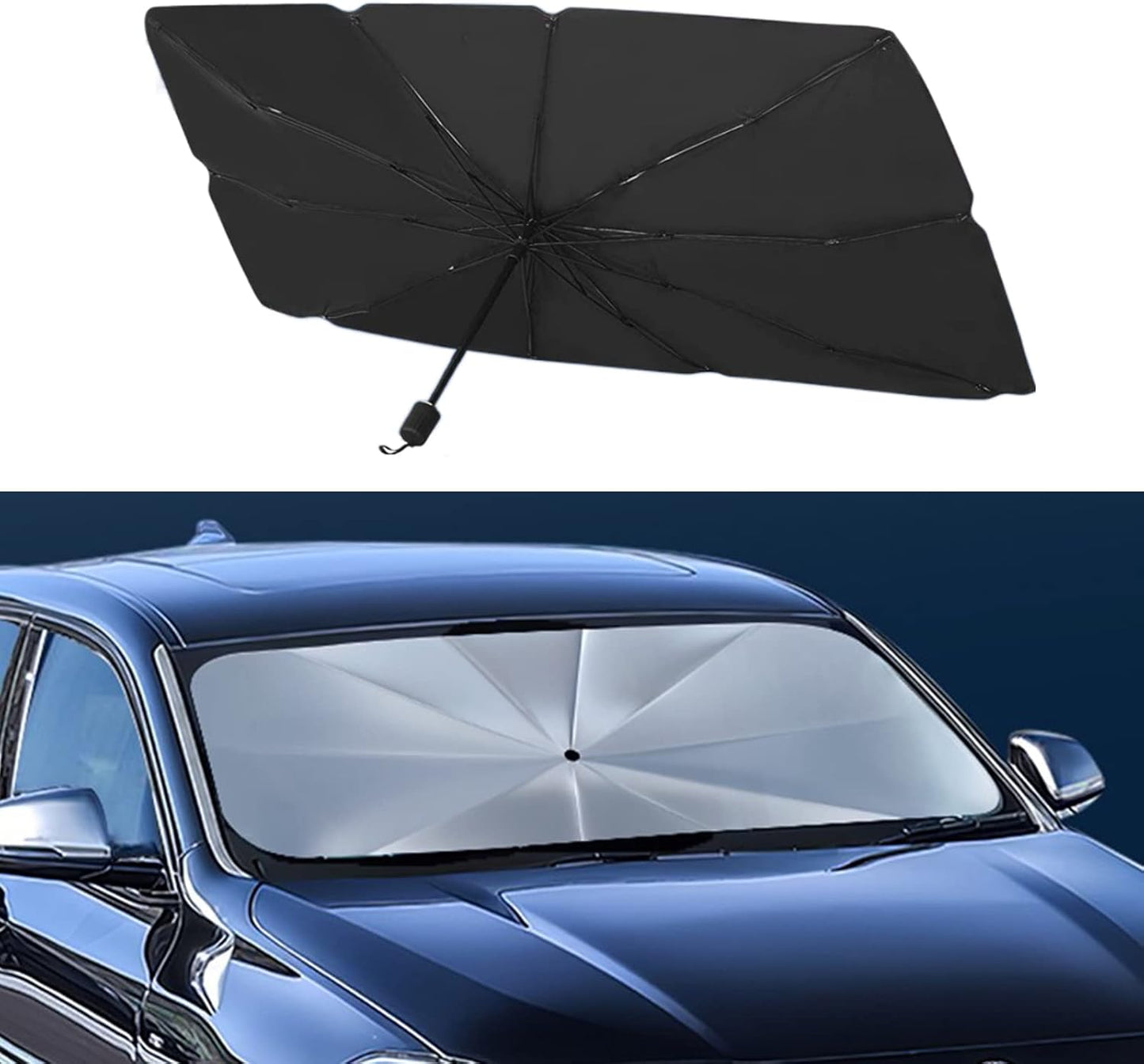 Portable Car Sunshade Umbrella – Easy to Use Windshield Protector