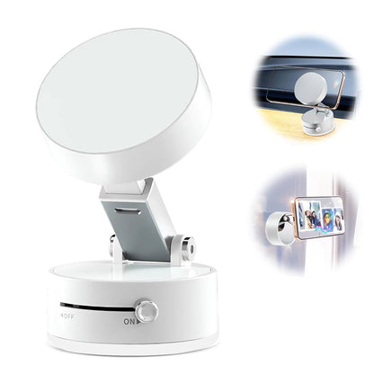 Magnetic Phone Holder with Vacuum Suction – 360° Adjustable Mount for Car & Home