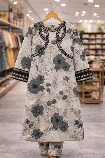 Black Petal Classic Lawn Set