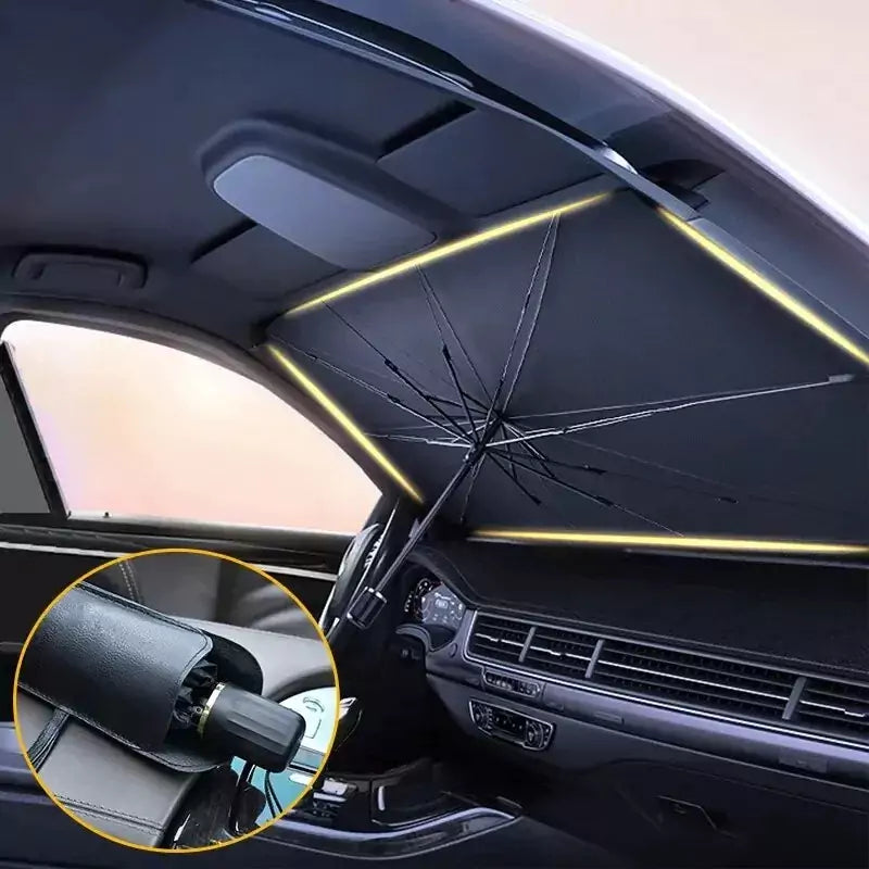 Portable Car Sunshade Umbrella – Easy to Use Windshield Protector
