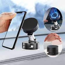 Magnetic Phone Holder with Vacuum Suction – 360° Adjustable Mount for Car & Home