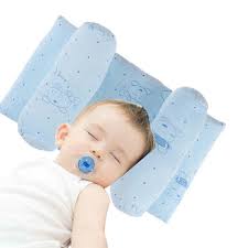Newborn Baby Head Shaping Pillow – Anti Flat Head Memory Foam Cushion for Safe & Comfortable Sleep